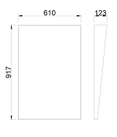 Nofer Зеркало подвесное 61x91,7h см, наклонное, без регул., цвет: нержавеющая сталь брашированная 08053.S