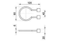 Nofer Hotel Line Держатель фена настенный для 02010.W и 02013.B, цвет: хром 02014.B