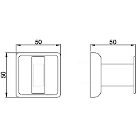 Nofer Classic Крючок для полотенец, подвесной, цвет: хром 09016.B