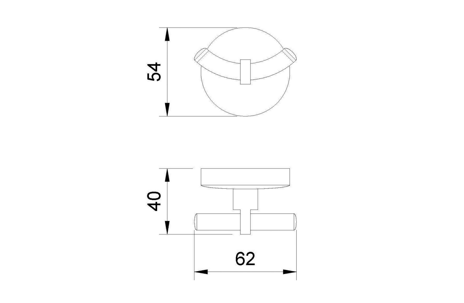 Nofer Monaco Крючок для полотенец двойной, подвесной, цвет: хром 16370.B