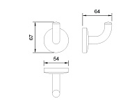 Nofer Monaco Крючок для полотенец, подвесной, цвет: хром 16379.B