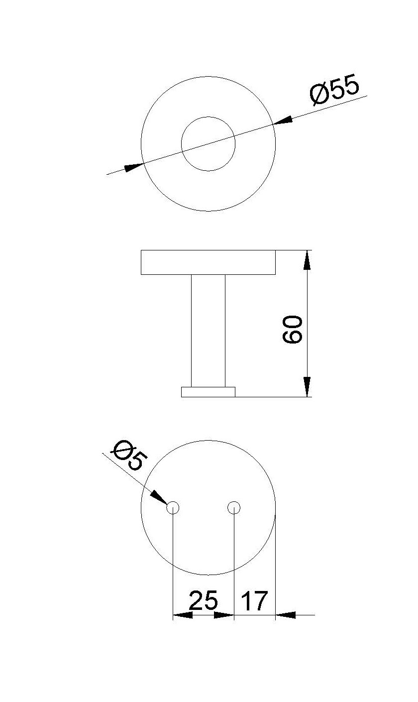 Nofer Niza Крючок для полотенец, подвесной, цвет: нержавеющая сталь брашированная 16851.S