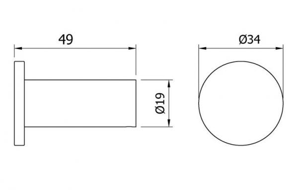 Nofer Verona Крючок для полотенец, подвесной, цвет: хром 16873.B