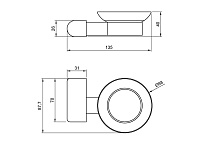Nofer Capri Мыльница со стеклянной чашей, подвесная, цвет: золото брашированное 16225.G