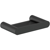 Nofer Verona Мыльница с чашей из нержавеющей стали, подвесная, цвет: черный матовый 16875.N