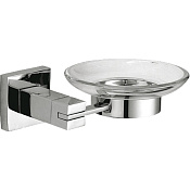 Nofer Barcelona Мыльница со стеклянной чашей, подвесная, цвет: хром 16911.B