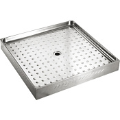 Nofer Поддон для душа из нержавеющей стали 80x80x11,5h см, цвет: нержавеющая сталь 13055.2.S