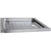 Nofer Поддон для душа из нержавеющей стали 90x90x5,4h см, цвет: нержавеющая сталь 13056.2.S