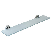 Nofer Niza Полка стеклянная 60x12,8 см, подвесная, стекло матовое, цвет: нержавеющая сталь 16856.S