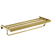 Nofer Verona Полка для полотенец 60x20,3 см, подвесная, цвет: золото брашированное 16843.G