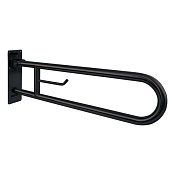 Nofer Поручень 80 см настенный для людей с ограниченными возможностями, цвет: черный матовый 15051.80.N