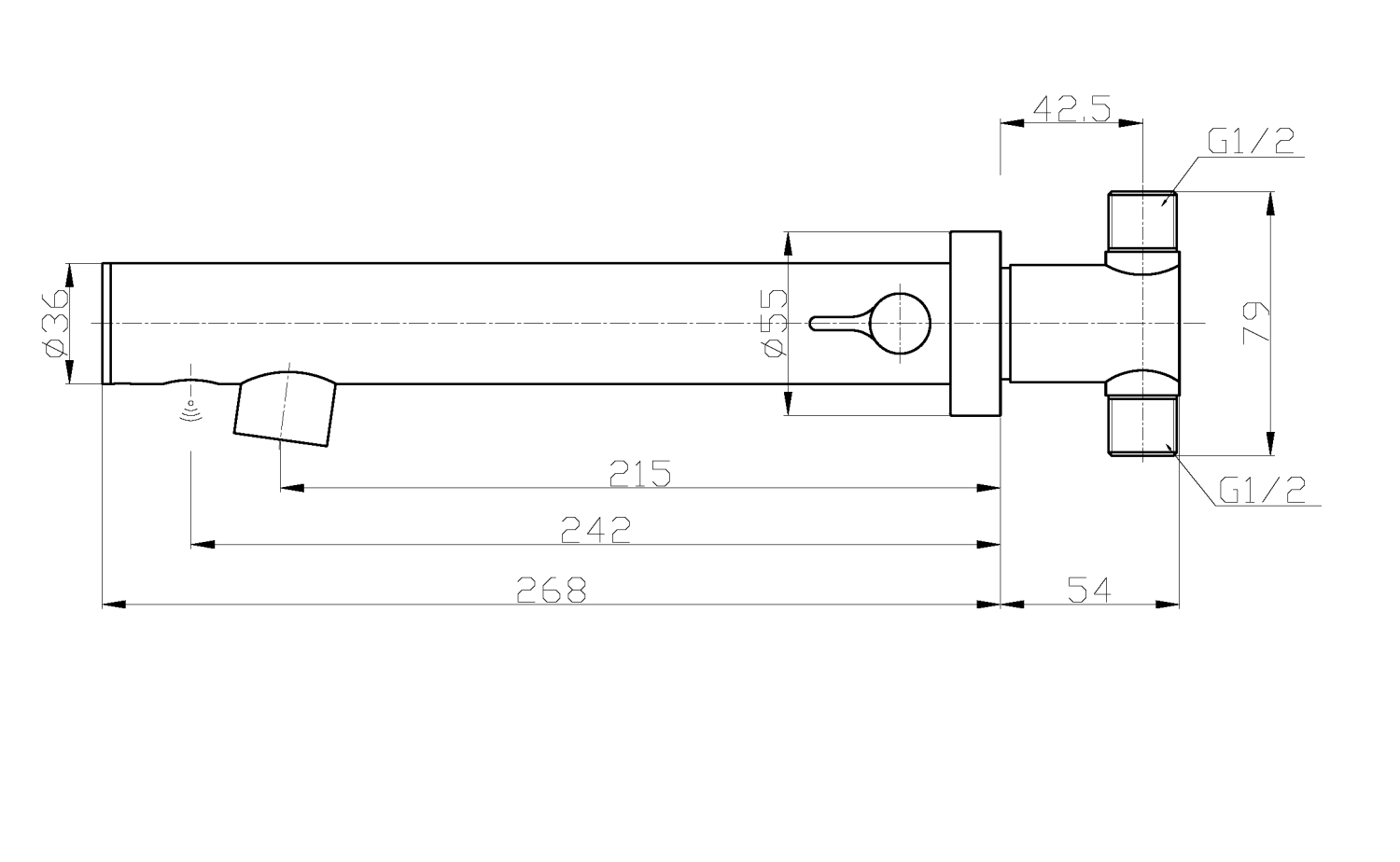 Nofer Смеситель для раковины встраиваемый сенсорный, цвет: хром 07263M.B