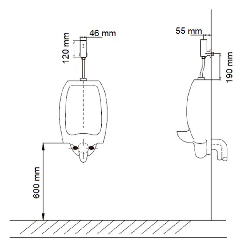 Nofer Смыв для писсуара сенсорный, цвет: хром 07281.B