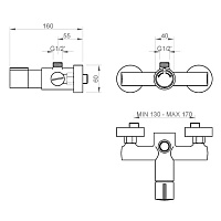 Nofer Смеситель для душа накладной термостатический, цвет: хром 07270M.B