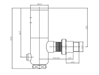 Nofer Смыв для унитаза, питание от батареек, цвет: хром 07293.B