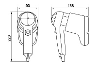 Nofer Hotel Line Фен с держателем, цвет: черный матовый 02055.N