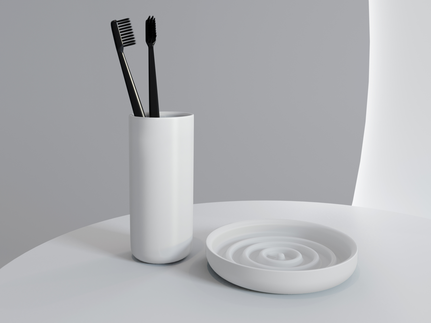 Salini Gocce Стакан настольный из S-Stone, цвет: белый матовый 1901201F