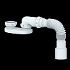 Salini Сифон для ванны с гибким отводом, цвет: белый 23102H