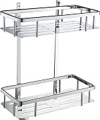 Wonzon & Woghand Полка-корзинка подвесная, прямоугольная 24,5 см, цвет: хром глянцевый WW-4141