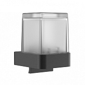 Wonzon & Woghand Дозатор для жидкого мыла, подвесной, стеклянная колба, цвет: темный графит WW-5252-GM