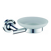 Wonzon & Woghand Simple Мыльница со стеклянной чашей, цвет: хром глянцевый WW-6522