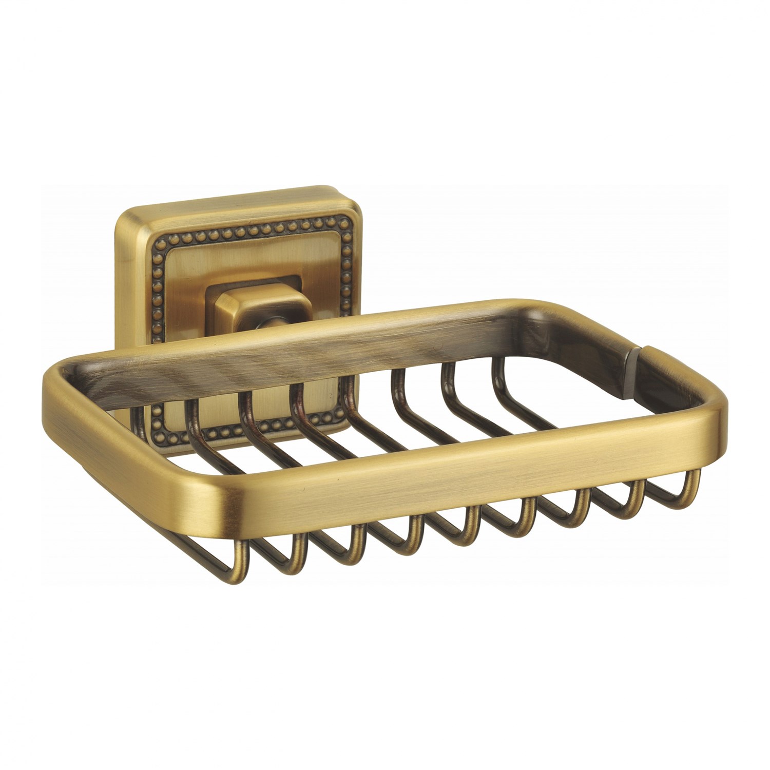 Wonzon & Woghand Roma Мыльница с латунной решеткой, подвесная, цвет: бронза брашированная WW-7224