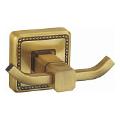 Wonzon & Woghand Roma Крючок для ванной, двойной, подвесной, цвет: бронза брашированная WW-7225