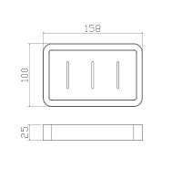 Wonzon & Woghand Carbon Мыльница монолитная, подвесная, цвет: черный матовый WW-7732