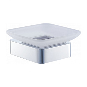 Wonzon & Woghand Lotte Мыльница со стеклянной чашей, цвет: хром глянцевый WW-8322