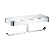 Wonzon & Woghand Lotte Держатель туалетной бумаги, двойной с полочкой, подвесной, цвет: хром глянец WW-8356