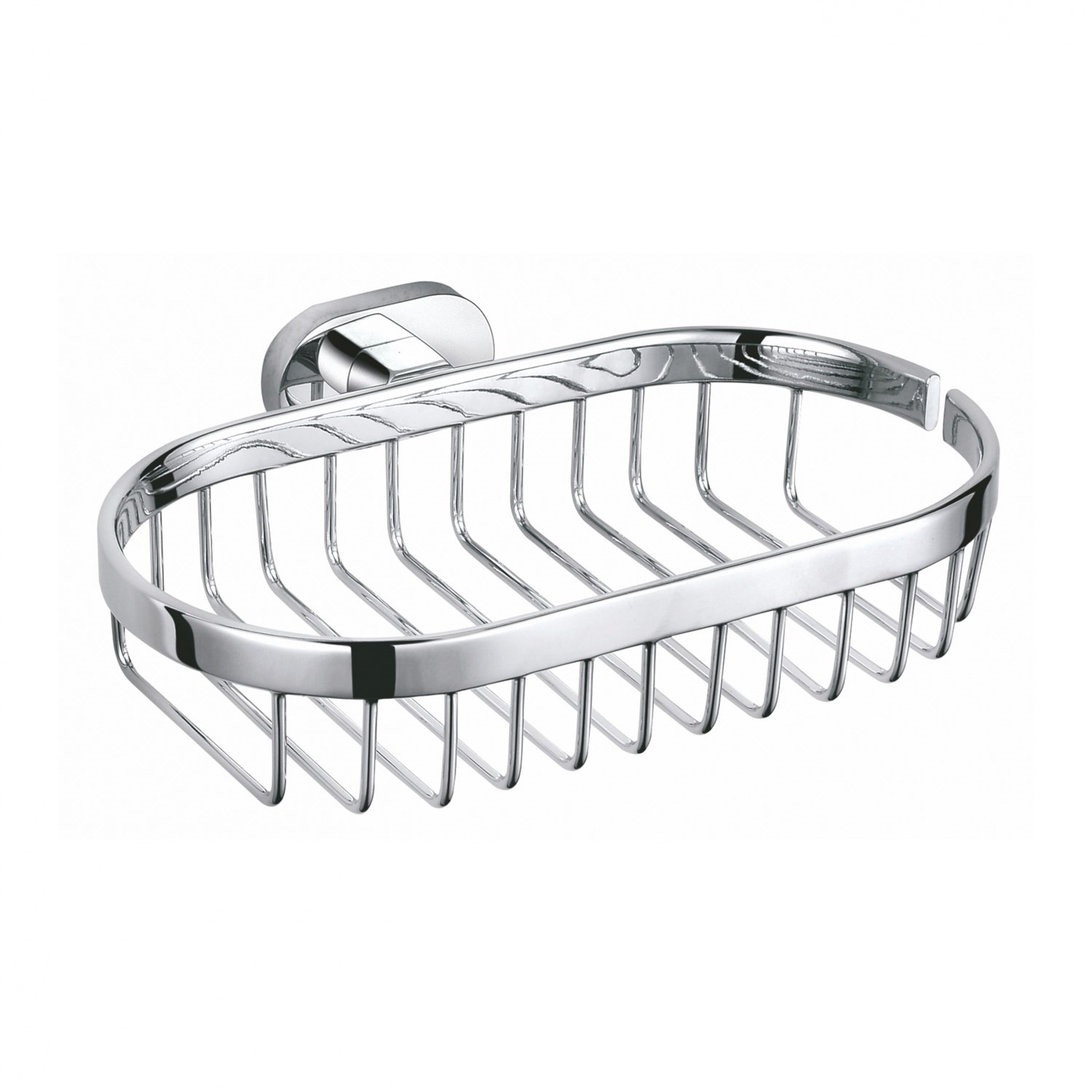 Wonzon & Woghand First Мыльница с латунной решеткой, подвесная, цвет: хром глянцевый WW-8424