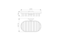Wonzon & Woghand First Мыльница с латунной решеткой, подвесная, цвет: хром глянцевый WW-8424