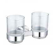 Wonzon & Woghand First Стакан подвесной, двойной, стеклянный, цвет: хром глянцевый WW-8428