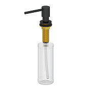 Wonzon & Woghand Дозатор для жидкого мыла, встраиваемый, пластиковая колба, цвет: черный матовый WW-88SD02-MB