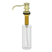 Wonzon & Woghand Дозатор для жидкого мыла, встраиваемый, пластиковая колба, цвет: брашир золото WW-88SD03-BG