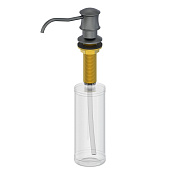 Wonzon & Woghand Дозатор для жидкого мыла, встраиваемый, пластиковая колба, цвет: темный графит WW-88SD03-BGM