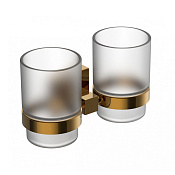 Wonzon & Woghand Polo Стакан подвесной, двойной, стеклянный, цвет: темное золото WW-8928-DG