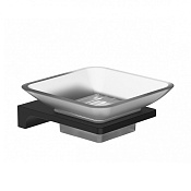 Wonzon & Woghand Eclipse Мыльница со стеклянной чашей, цвет: черный матовый WW-9122-BL