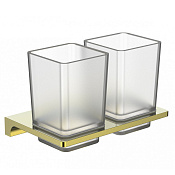 Wonzon & Woghand Eclipse Стакан подвесной, двойной, стеклянный, цвет: золото глянцевое WW-9128-LG
