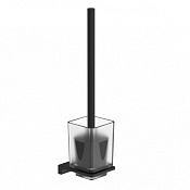 Wonzon & Woghand Eclipse Ершик для унитаза подвесной со стеклянной колбой, цвет: черный матовый WW-9129-BL