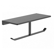 Wonzon & Woghand Eclipse Держатель туалетной бумаги, двойной с полочкой, подвес, цвет: темный графит WW-9156-GM