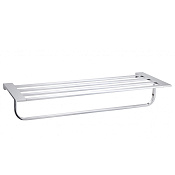Wonzon & Woghand Eclipse Полка для полотенец 60х22 см, подвесная, цвет: хром глянцевый WW-9181