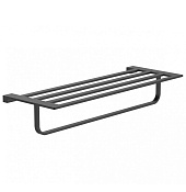 Wonzon & Woghand Eclipse Полка для полотенец 60х22 см, подвесная, цвет: темный графит WW-9181-GM