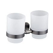 Wonzon & Woghand Graffity Стакан подвесной, двойной, стеклянный, цвет: темный графит WW-9328-GM