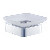 Wonzon & Woghand Мыльница со стеклянной чашей, цвет: хром глянцевый WW-9522