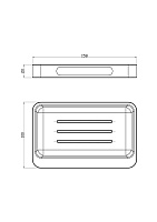 Wonzon & Woghand Мыльница монолитная, подвесная, цвет: хром глянцевый WW-9524