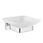 Wonzon & Woghand Flat Мыльница со стеклянной чашей, цвет: хром глянцевый WW-9722