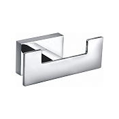 Wonzon & Woghand Flat Крючок для ванной, двойной, подвесной, цвет: хром глянцевый WW-9725