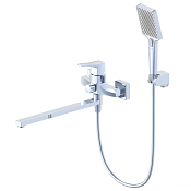 Wonzon & Woghand Flex Смеситель для ванны накладной с душем, цвет: хром глянцевый WW-639906-CR