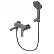 Wonzon & Woghand Brilliant Смеситель для ванны накладной с душем, цвет: темный графит WW-88037079-BGM